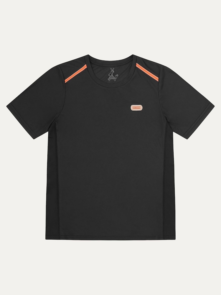 Negro - Sealskinz Women Keswick Ultra Light Running Black T-Shirt - Imagen 1 de 2