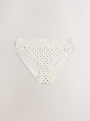 Lemon Yellow High Leg Cotton and Lace Knickers 10 Pack - Image 14 of 17