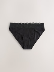 Lemon Yellow High Leg Cotton and Lace Knickers 10 Pack - Image 15 of 17