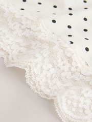 Lemon Yellow High Leg Cotton and Lace Knickers 10 Pack - Image 17 of 17