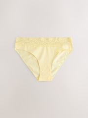 Лимонно-желтые оттенки - Набор из 10 трусов из хлопка и кружева - Изображение 8 13