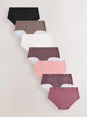 أسود/شكل حيواني - حزمة من 7 قطع سروال داخلي مريح بدون حواف مرئية - صورة 1 من 10