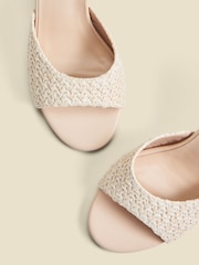 Sosandar Natural Crochet High Heel Mules - Image 4 of 5