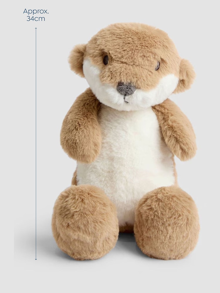 JoJo Maman Bébé Otis Otter Soft Toy Plushie - Medium - Image 3 of 3 JoJo Maman Bébé Otis Otter Soft Toy Plushie - Medium - Image 3 of 3