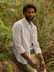 FatFace Natural Long sleeve Hamble Stripe Shirt - Image 1 of 6