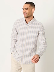 FatFace Natural Long sleeve Hamble Stripe Shirt - Image 2 of 6