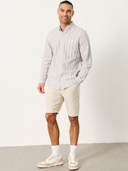 FatFace Natural Long sleeve Hamble Stripe Shirt - Image 4 of 6