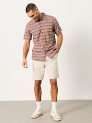 FatFace Multi Short Sleeve Kite Diamond Embroidered Shirt - Image 4 of 6