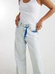 River Island Petite Relaxed High Rise Straight Leg Jeans - Изображение 3 из 4