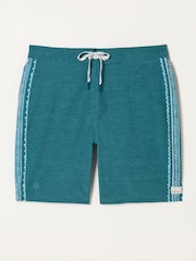 FatFace Dark Teal Blue Abstract Panel Board Short - Image 5 of 5