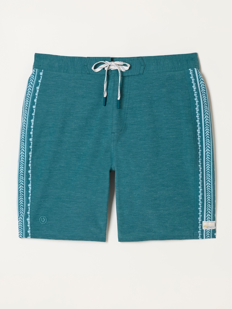 FatFace Dark Teal Blue Abstract Panel Board Short - Image 5 of 5 FatFace Dark Teal Blue Abstract Panel Board Short - Image 5 of 5