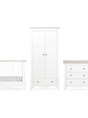 Cuddleco 3 Piece White & Ash Cashmere Clara Nursery Furniture Set - Image 4 of 5