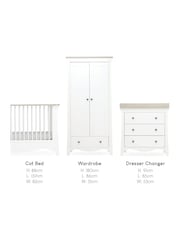 Cuddleco 3 Piece White & Ash Cashmere Clara Nursery Furniture Set - Image 5 of 5