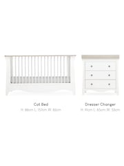 Cuddleco White 2 Piece Cashmere Clara Nursery Furniture Set - Image 5 of 5