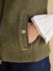 Joules Borg Heritage Green Fleece Gilet - Image 9 of 14