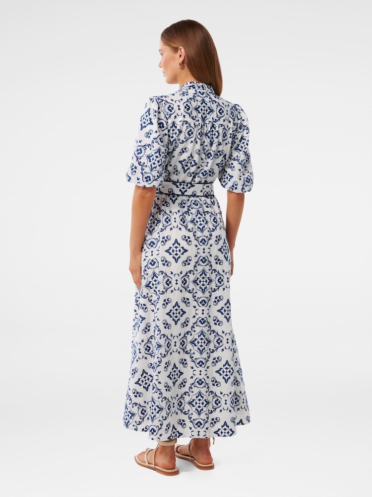 Forever New White Rhiannon Embroidered Midi Dress - Image 2 of 4