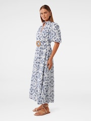 Forever New White Rhiannon Embroidered Midi Dress - Image 4 of 4