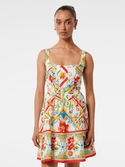 Forever New White Petite Pure Linen Leticia Corset Dress - Image 1 of 5