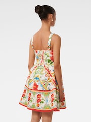 Forever New White Petite Pure Linen Leticia Corset Dress - Image 2 of 5
