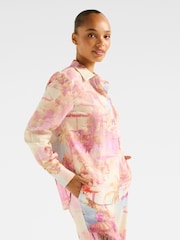 Forever New Pink Oversized Linen Blend Lydia Shirt - Image 4 of 5
