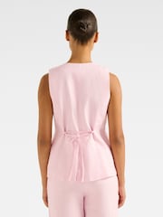 Forever New Pink Pure Linen Clementine Soft 100% Cotton Vest - Image 2 of 5
