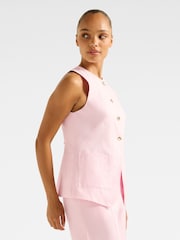 Forever New Pink Pure Linen Clementine Soft 100% Cotton Vest - Image 3 of 5