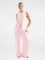 Forever New Pink Pure Linen Clementine Soft 100% Cotton Vest - Image 4 of 5