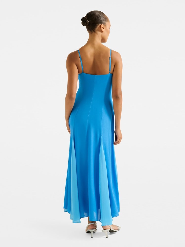 Forever New Blue Dahlia Contrast Godet Maxi Dress - Image 3 of 4