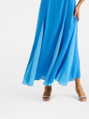 Forever New Blue Dahlia Contrast Godet Maxi Dress - Image 4 of 4