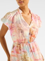 Forever New Cream Jacqueline Puff Sleeves Tiered Midi Dress - Image 3 of 5
