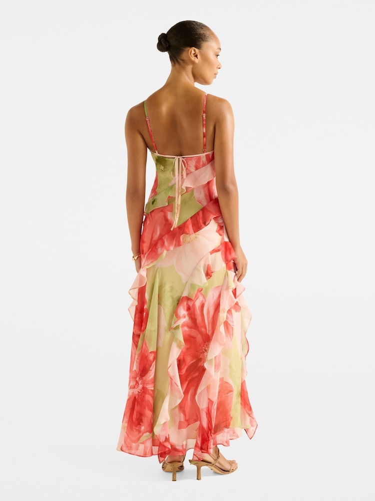 Forever New Red Poppy Ruffle Gown - Image 2 of 4