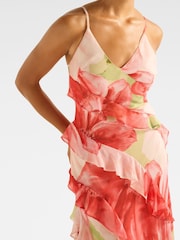 Forever New Red Poppy Ruffle Gown - Image 3 of 4