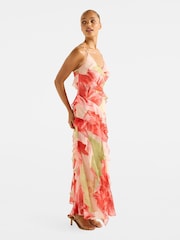 Forever New Red Poppy Ruffle Gown - Image 4 of 4
