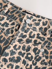 smALLSAINTS Leopard Emmy High Waisted Denim Shorts - Image 6 of 8