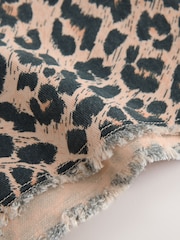 smALLSAINTS Leopard Emmy High Waisted Denim Shorts - Image 8 of 8