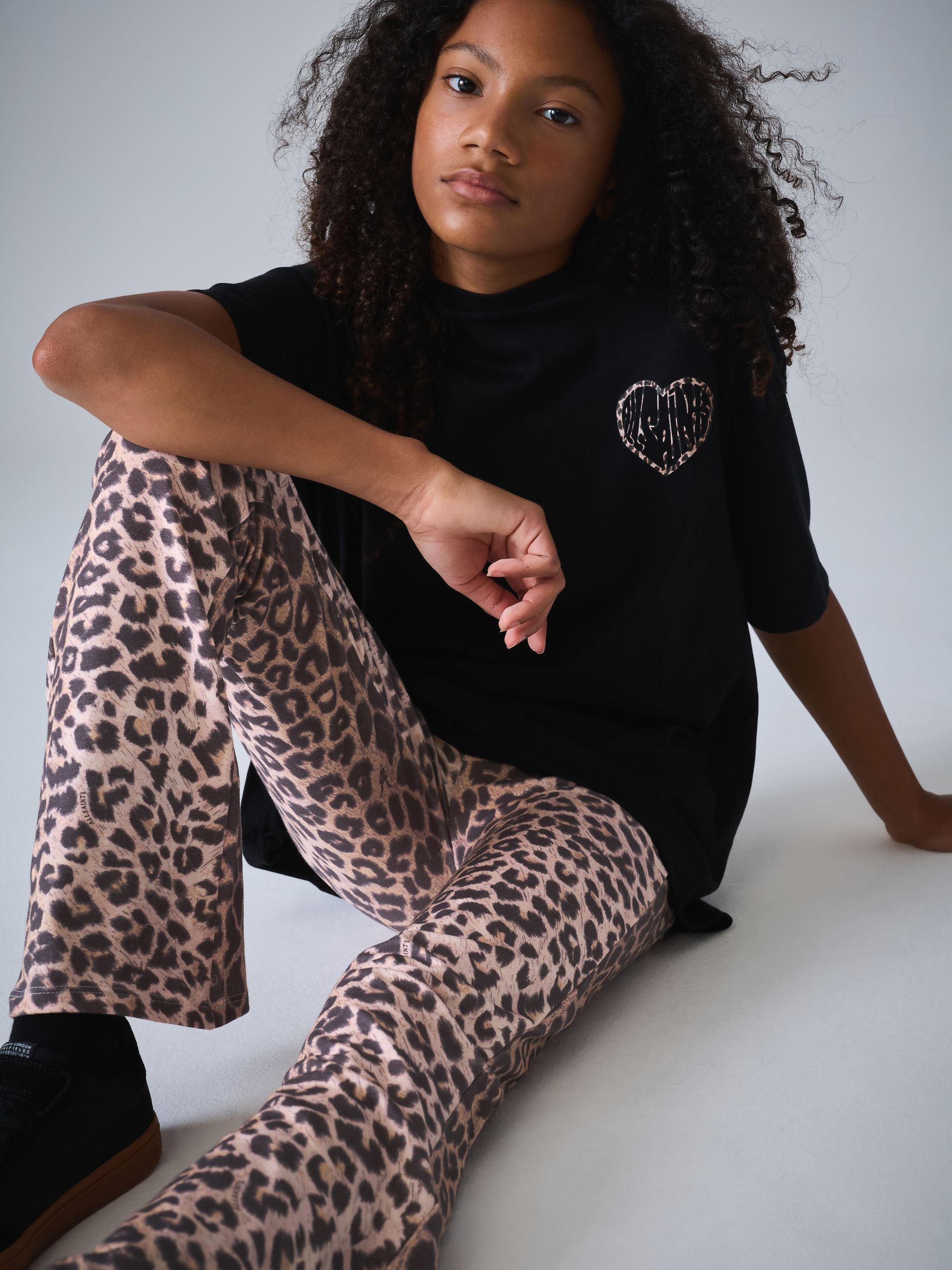 Buy smALLSAINTS Leopard Lover Oversized T-Shirt and Flared