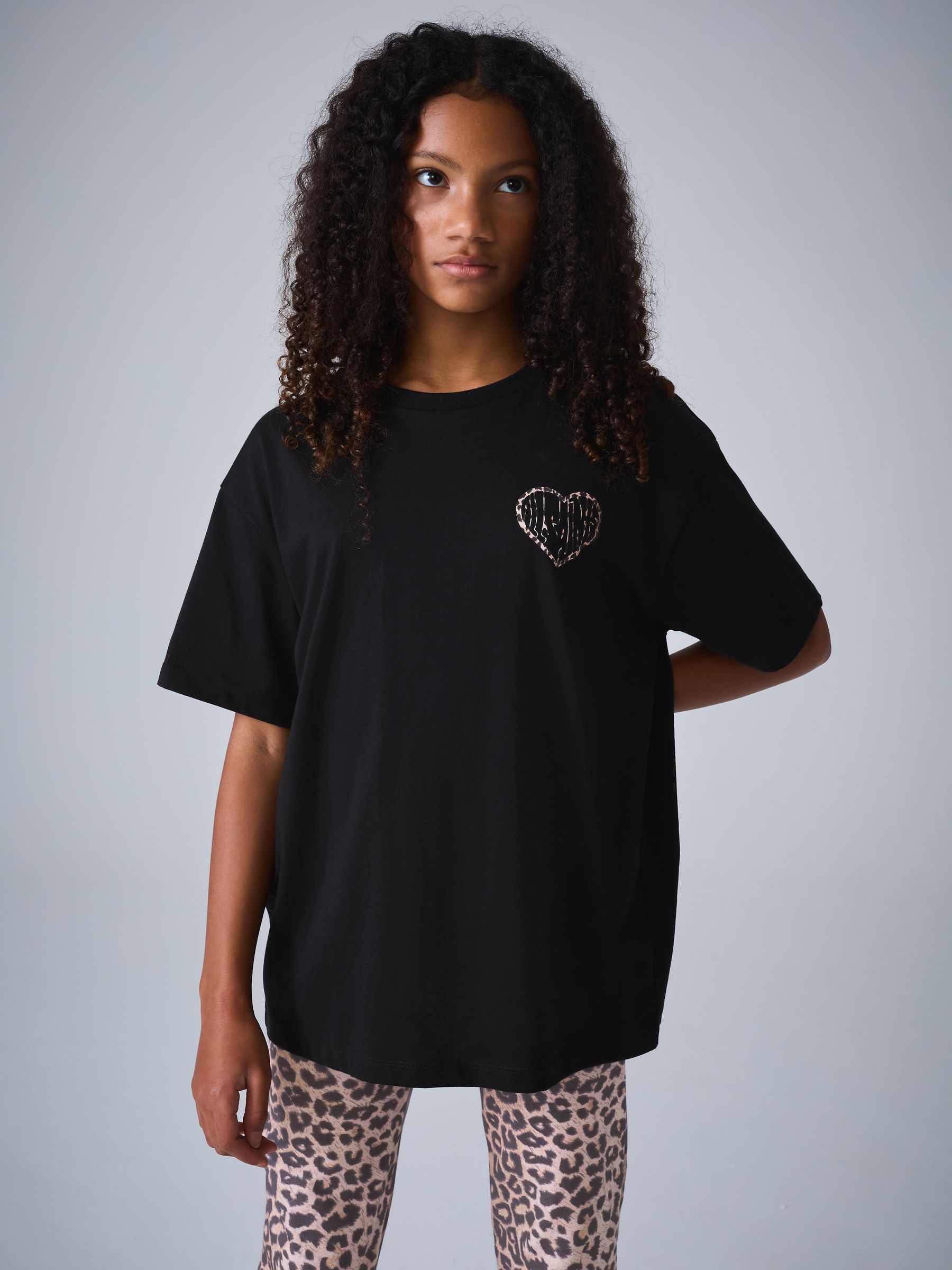 Buy smALLSAINTS Leopard Lover Oversized T-Shirt and Flared
