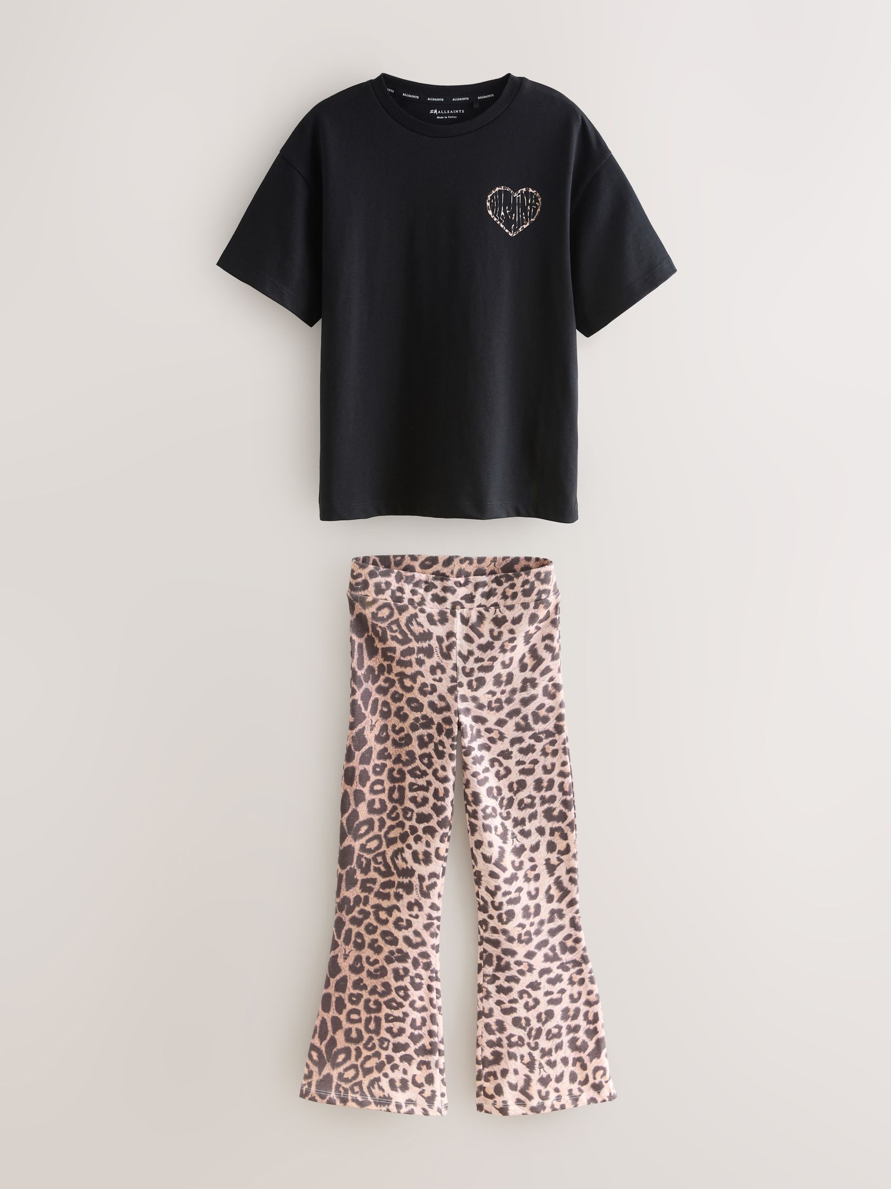 Buy smALLSAINTS Leopard Lover Oversized T-Shirt and Flared