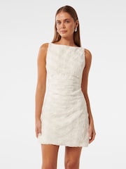 Forever New Finlay Floral Print Textured Mini Dress - Image 1 of 5