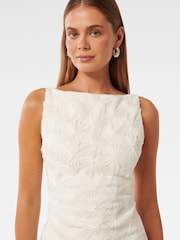 Forever New Finlay Floral Print Textured Mini Dress - Image 5 of 5