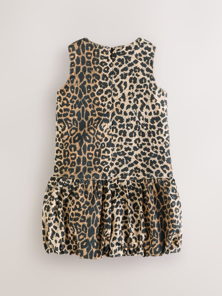 smALLSAINTS Leopard Bubble Hem Denim Dress - Image 2 of 4