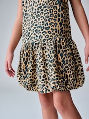 smALLSAINTS Leopard Bubble Hem Denim Dress - Image 5 of 10
