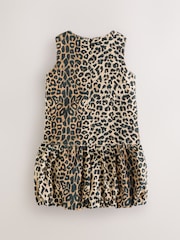 smALLSAINTS Leopard Bubble Hem Denim Dress - Image 8 of 10