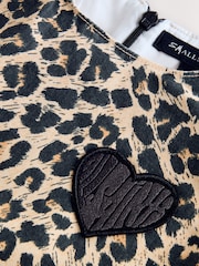 smALLSAINTS Leopard Bubble Hem Denim Dress - Image 9 of 10