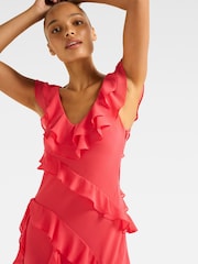 Forever New Pink Ruffle Dress - Image 3 of 5