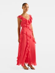 Forever New Pink Ruffle Dress - Image 4 of 5
