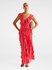 Forever New Pink Ruffle Dress - Image 5 of 5