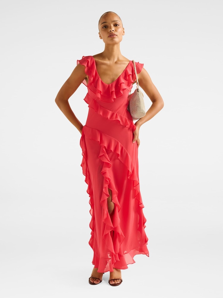 Forever New Pink Ruffle Dress - Image 5 of 5
