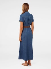 Forever New Blue Lana Short Sleeves Midi Dress - Image 2 of 4