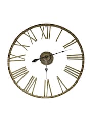 Charles Bentley Bronze Wrought Iron Skeleton Design Wall Clock - Image 3 of 4